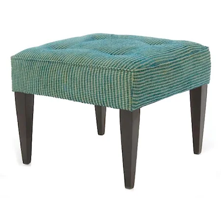 Square Button Tufted Ottoman Stool